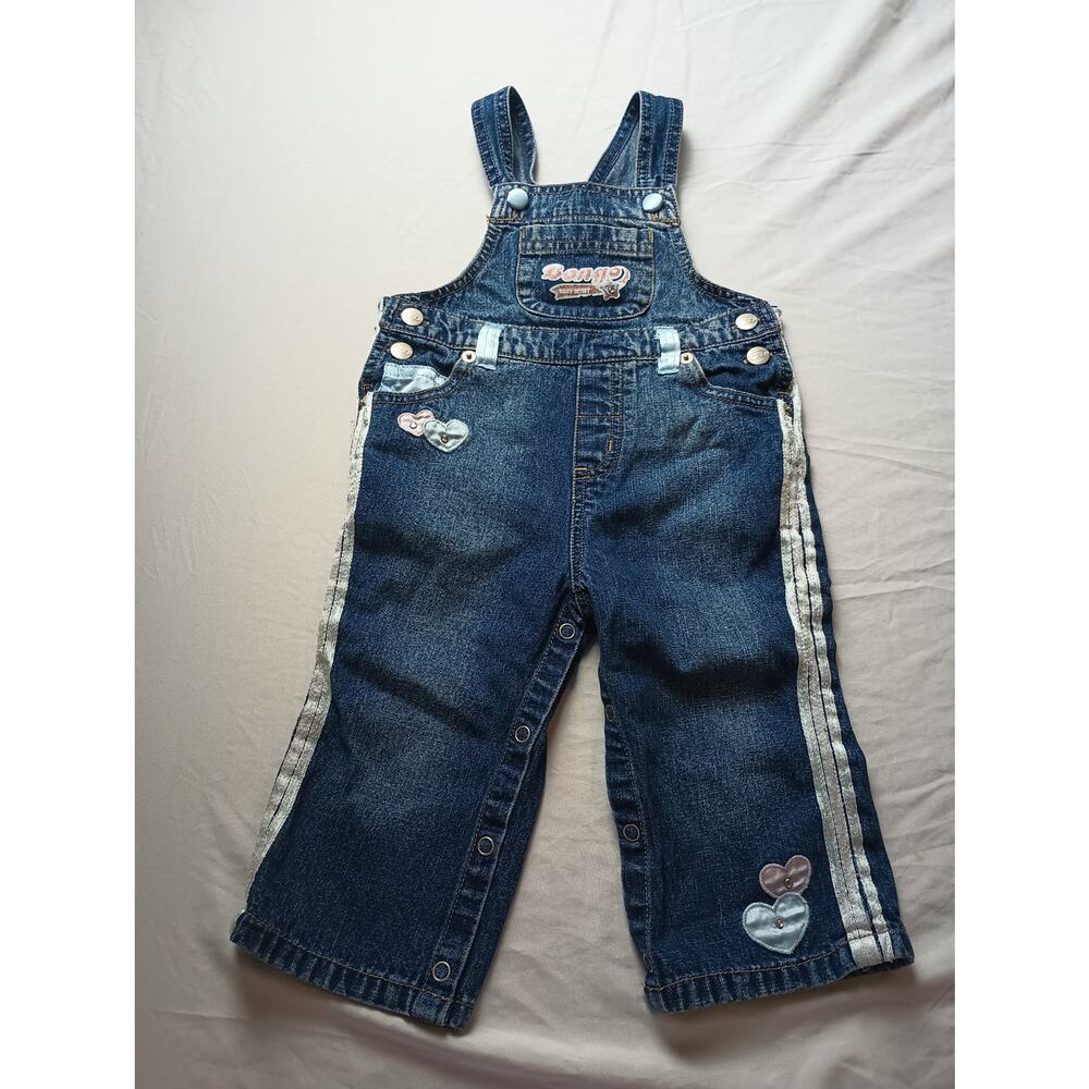 Vintage Bongo Toddler‎ Overalls Girl Infant Size 18 Months Demin 90s